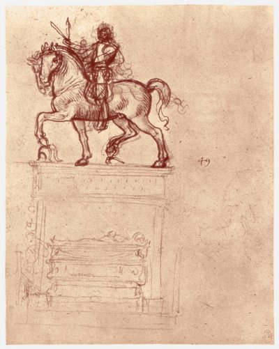 Pomnik Trivulzio, c1511 autorstwa Leonardo da Vinci