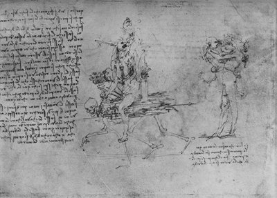 Dwie alegorie zazdrości, ok. 1480 1945 autorstwa Leonardo da Vinci