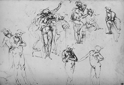 Różne grupy i pojedyncze figury, c1480 1945 autorstwa Leonardo da Vinci