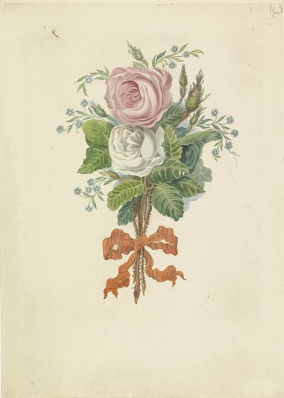 Róże z sylwetkami rodziny królewskiej, 1816 autorstwa Leonardus Schweickhardt