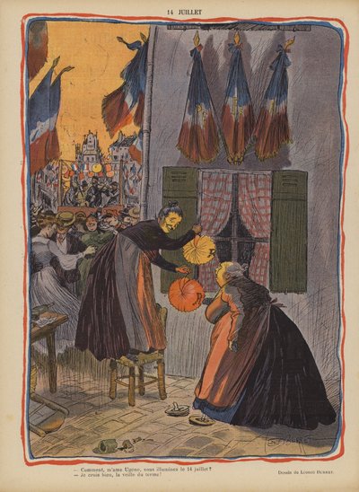 14 lipca. Ilustracja do Le Rire autorstwa Leonce Burret
