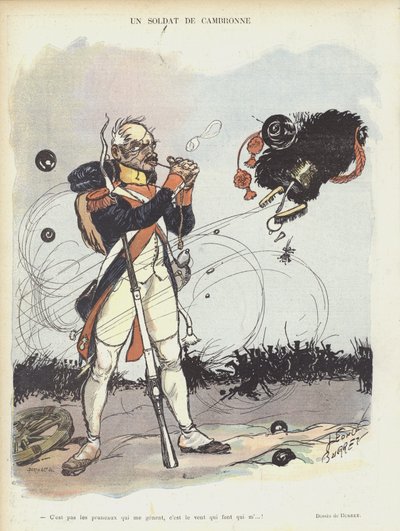 Żołnierz Cambronne. Ilustracja do Le Rire autorstwa Leonce Burret