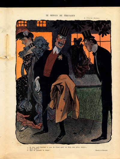 Ilustracja dla magazynu "Le Rire" autorstwa Leonce Burret