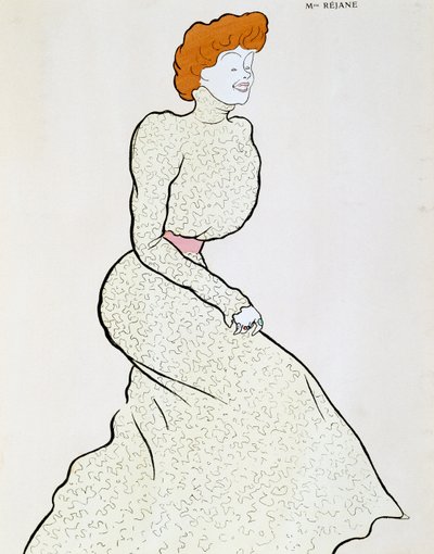 Aktorka Gabrielle Rejane (1856-1920), rysunek Leonetto Cappiello (1875-1942) autorstwa Leonetto Cappiello