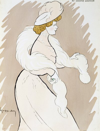 Aktorka Jeanne Granier (1852-1939), rysunek Leonetto Cappiello (1875-1942) autorstwa Leonetto Cappiello