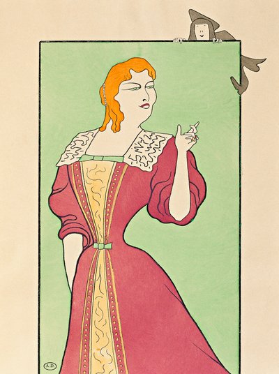 Aktorka Marie-Louise Marsy (1866-1942) w roli Elmiry w Tartuffe autorstwa Leonetto Cappiello