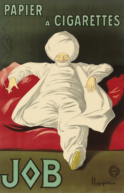 Plakat reklamowy do bibuły Job, ok. 1900 r. 1930. autorstwa Leonetto Cappiello
