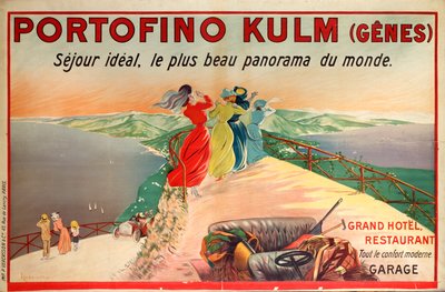 Plakat reklamowy hotelu Portofino Kulm w Camogli, Włochy, XX wiek autorstwa Leonetto Cappiello