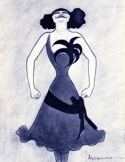 Karykatura polarnego komika i piosenkarki (Emilie Marie Bouchaud) (1874-1939) Rysunek Leonetto Cappiello (1875-1942) 1900 autorstwa Leonetto Cappiello
