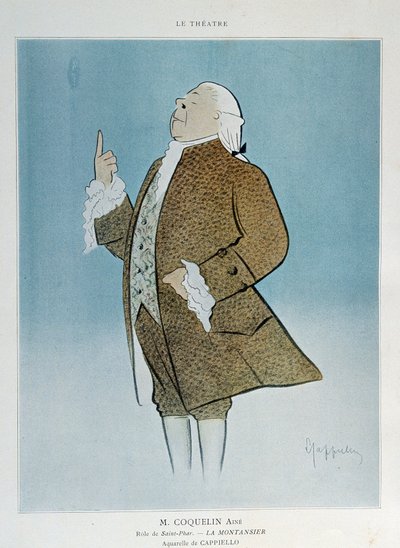 Komik Constant Poppy Groin (1841-1909) w roli św. Fara w „La Montansier” Rejane
