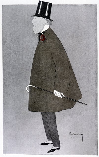 Komiksowy portret Jacquesa Douceta w „Fantasio””. autorstwa Leonetto Cappiello