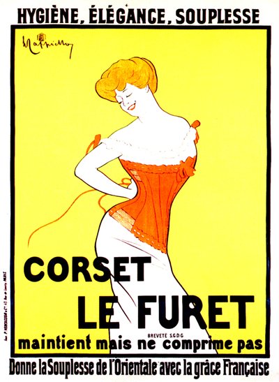Reklama drukowana gorsetu autorstwa Leonetto Cappiello około 1901 r. autorstwa Leonetto Cappiello