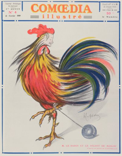 Okładka Comoedia Illustre, 15 lutego 1909 autorstwa Leonetto Cappiello