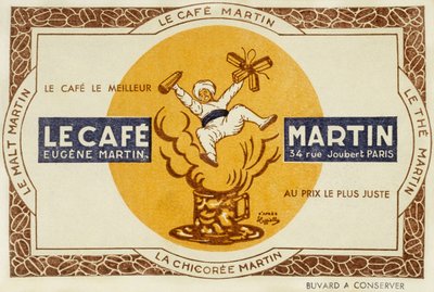 Francuska reklama kawy Martin, wg Leonetto Cappiello 1921 autorstwa Leonetto Cappiello