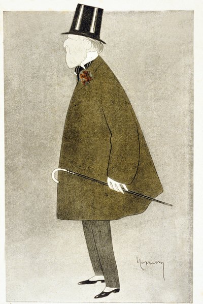 Jacques Doucet (1853¿1929), francuski projektant mody, znany ze swoich eleganckich sukienek, uszytych z cienkich półprzezroczystych materiałów w nakładających się pastelowych kolorach. autorstwa Leonetto Cappiello