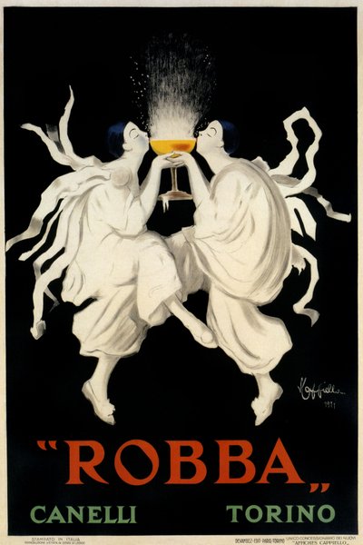 Plakat reklamujący Spumante Robba Canelli, Turyn, Włochy, 1921 autorstwa Leonetto Cappiello