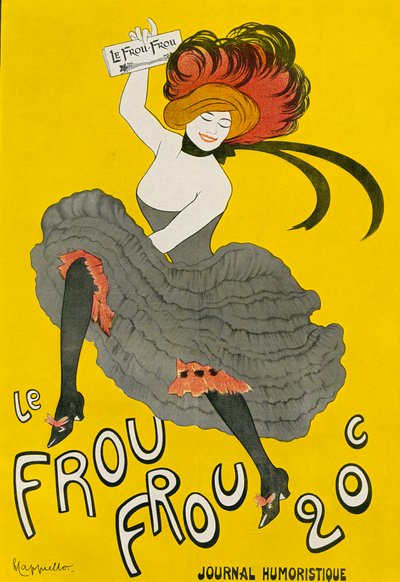 Plakat do humorystycznej gazety „Le Frou Frou”, wg Leonetto Capiello. Od ilustrowanej historii moralnej od średniowiecza do współczesności Eduarda Fuchsa, opublikowane w 1909 r. autorstwa Leonetto Cappiello