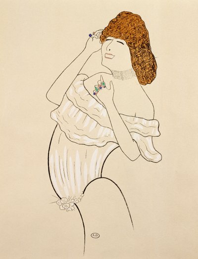 Sarah Bernhardt (1844-1923) grająca Damę Kameliową, teatralna adaptacja powieści Aleksandra Dumasa (1824-1895), rycina Leonetto Cappiello (1875-1942) autorstwa Leonetto Cappiello