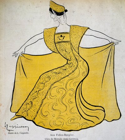 Tancerka Cleo w baletowej pantomimie Lorenza w Folies Bergere autorstwa Leonetto Cappiello