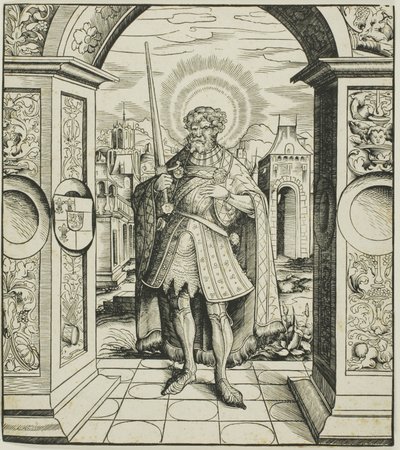 Święty Roland, od Świętych związanych z Domem Habsburgów autorstwa Leonhard Beck