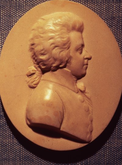Medalion portretowy Wolfganga Amadeusza Mozarta (1756-91) autorstwa Leonhard Posch