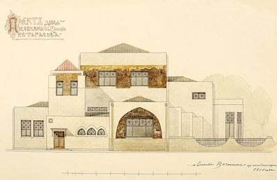 Projekt N.L. Dom Tarasowa, 1910-1911. autorstwa Leonid Aleksandrovich Vesnin