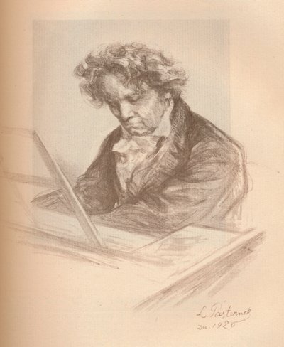 Portret Beethovena, 1920 autorstwa Leonid Osipovic Pasternak