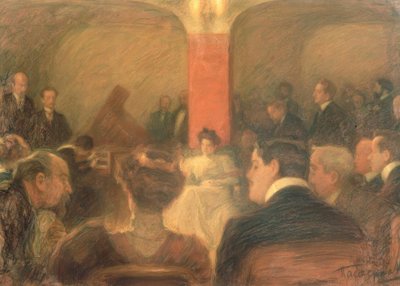 Koncert klawesynistki Wandy Aleksandry Landowskiej (1879–1959) autorstwa Leonid Osipovic Pasternak