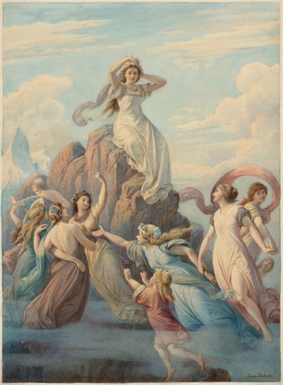 Pieśń górska Berglied wg Friedricha Schillera, 1881. autorstwa Leopold Bode