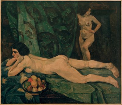 Wnętrze z kobiecymi aktami autorstwa Leopold Durm