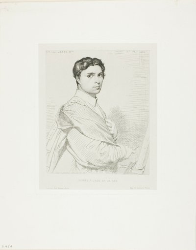 Ingres w wieku dwudziestu czterech lat autorstwa Leopold Flameng