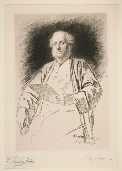 Portret Seymoura Hadena autorstwa Leopold Flameng