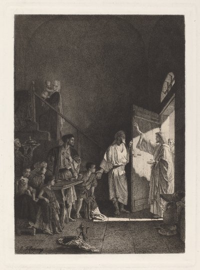 Scena z Nowego Testamentu autorstwa Leopold Flameng, after Alexandre Bida