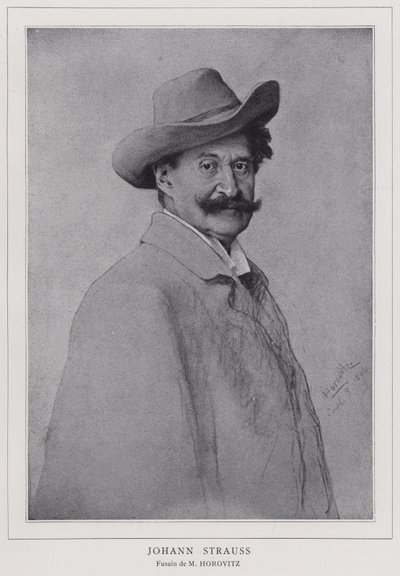 Johann Strauss Młodszy, austriacki kompozytor autorstwa Leopold Horovitz