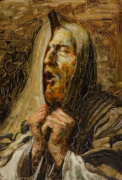 Słuchaj Izraelu (olej na płycie) autorstwa Leopold Pilichowski