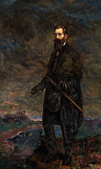 Portret Teodora Herzla (olej na płótnie) autorstwa Leopold Pilichowski