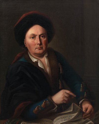 Portret śpiewaka Ludwiga Lodewijka van Beethovena 1712-1773..., 1773. autorstwa Leopold Radoux