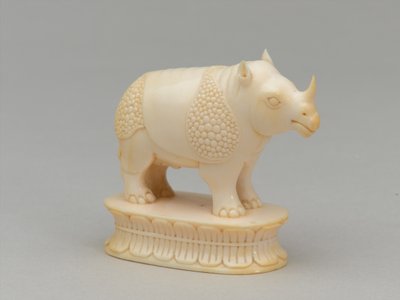 Biały biskup, figura szachowa, Indie, 1820 ok autorstwa Leopoldo Metlicovich