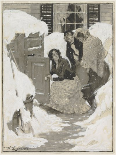 Szkic do ilustracji książkowej (akwarela) autorstwa Leroy William Jacobs