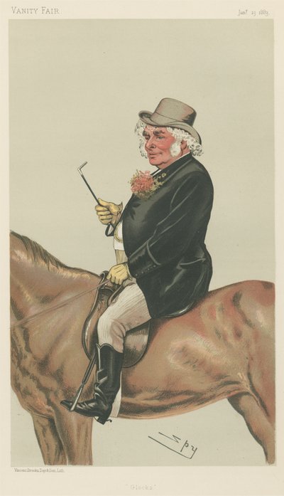 Vanity Fair: Sport, Różne: Jeźdźcy sportowi; „Zegary”, Sir John Bennett, 13 stycznia 1883 autorstwa Leslie Matthew Spy Ward