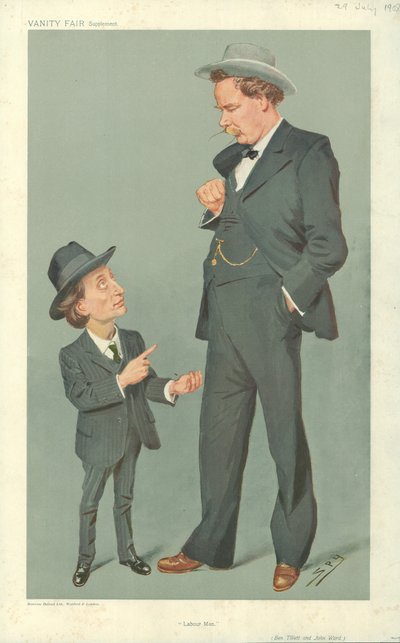 Ben Tillett i John Ward, Robotnicy, 29 lipca 1909, rysunek Vanity Fair autorstwa Leslie Matthew Ward