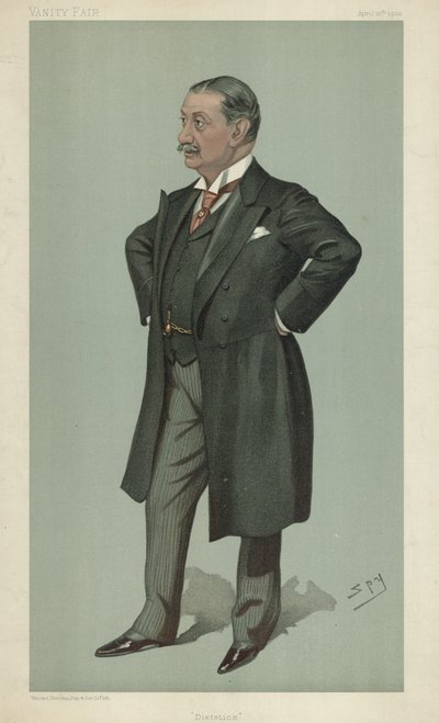 Dr Nathaniel Edward Yorke-Davis, Dietetyka, 12 kwietnia 1900, komiks Vanity Fair autorstwa Leslie Matthew Ward
