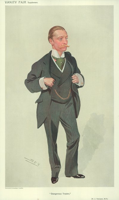 Harold J Tennant, MP, Dangerous Trades, 23 grudnia 1909, komiks Vanity Fair autorstwa Leslie Matthew Ward