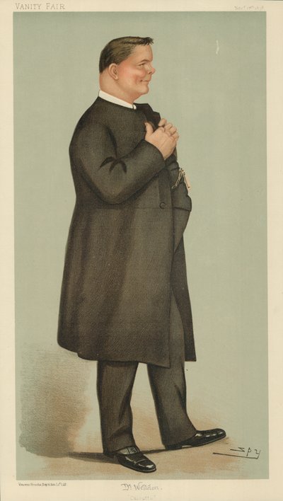 James Edward Cowell Weldon, biskup-desygnat Kalkuty, Kalkuta, 17 listopada 1898, rysunek Vanity Fair autorstwa Leslie Matthew Ward