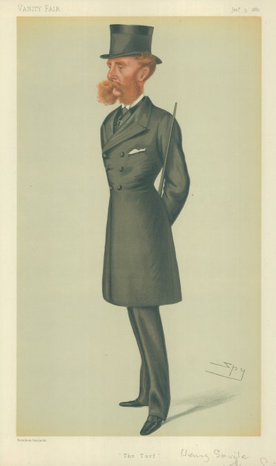 Lord Dorchester, The Turf, 24 marca 1877, komiks Vanity Fair autorstwa Leslie Matthew Ward