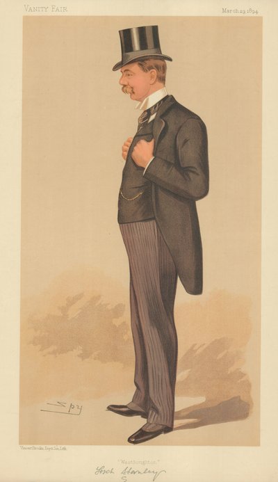 Lord Stanley MP, Wes Thoughton, 29 marca 1894, komiks Vanity Fair autorstwa Leslie Matthew Ward