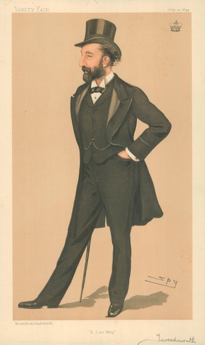 Lord Tweedmouth, A late whip, 12 lipca 1894, komiks Vanity Fair autorstwa Leslie Matthew Ward
