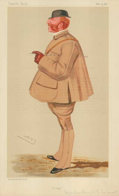 Major Lord Henry Arthur George Somerset, Podge, 19 listopada 1887, rysunek Vanity Fair autorstwa Leslie Matthew Ward