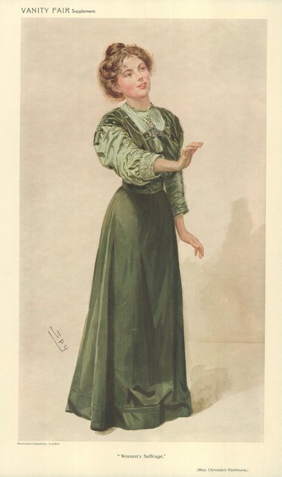 Panna Christabel Pankhurst autorstwa Leslie Matthew Ward