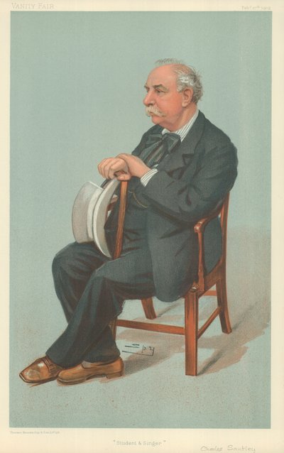 Pan Charles Santley, student i piosenkarz, 27 lutego 1902, komiks Vanity Fair autorstwa Leslie Matthew Ward